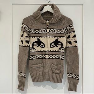 TNA Lambswool Sweater with Whales size S